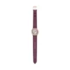 Harlow trevisare burgundy krokodilskinnsarmbandsklocka