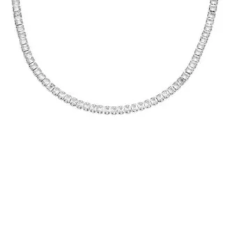 Heritage D-Link Glitz rostfritt stålkedja tennis halsband