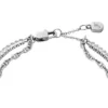 Heritage D-Link Glitz silverfärgat mässingskedje-tennisarmband