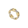 Heritage D-Link Glitz tvåfärgad ring i rostfritt stål Heritage D-Link Glitz tvåfärgad ring i rostfritt stål