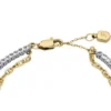 Heritage D-Link Glitz tvåfärgat tennisarmband i rostfritt stål