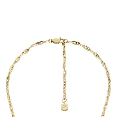 Heritage D-Link guldfärgat rostfritt stål Y-halsband Heritage D-Link guldfärgat rostfritt stål Y-halsband