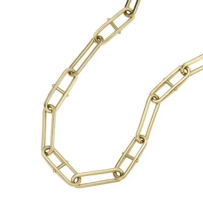 Heritage D-Link guldfärgat rostfritt stålkedjehalsband Heritage D-Link guldfärgat rostfritt stålkedjehalsband