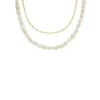 Heritage Pearl D-Link Vitt sötvattenspärl-imitationsdubbelt halsband Heritage Pearl D-Link Vitt sötvattenspärl-imitationsdubbelt halsband