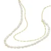 Heritage Pearl D-Link Vitt sötvattenspärl-imitationsdubbelt halsband Heritage Pearl D-Link Vitt sötvattenspärl-imitationsdubbelt halsband