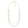 Heritage Pearl D-Link Vitt sötvattenspärl-imitationsdubbelt halsband Heritage Pearl D-Link Vitt sötvattenspärl-imitationsdubbelt halsband