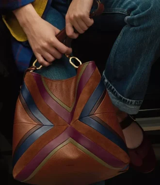Jessie Patchwork Bucket Shoulder Bag