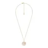 Libra Sutton Zodiac guldfärgat rostfritt stål rosa pärlemor hänge halsband Libra Sutton Zodiac guldfärgat rostfritt stål rosa pärlemor hänge halsband