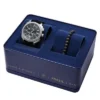 Machine Chronograph Svart silikonklocka och armbandsset Machine Chronograph Svart silikonklocka och armbandsset