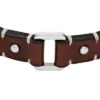 Machine Robust armband i rostfritt stål och brunt läder