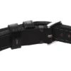 Machine Robust armband i rostfritt stål och svart vadderat läder