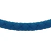 Maskinknottrat armband i marinblått silikon