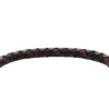 Maskinräfflad textur Läder och rostfritt stål Station armband