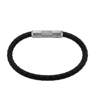 Maskinräfflad textur Svart silikonarmband Maskinräfflad textur Svart silikonarmband