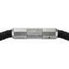 Maskinräfflad textur Svart silikonarmband