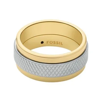 Maskinträdgad textur Tvåfärgad rostfri ring med trädgad ring Maskinträdgad textur Tvåfärgad rostfri ring med trädgad ring