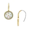 Merrit Classic Mother-of-Pearl guldfärgade örhängen i rostfritt stål Merrit Classic Mother-of-Pearl guldfärgade örhängen i rostfritt stål
