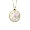 Merrit Classic Mother-of-Pearl guldfärgat rostfritt stål hänge halsband