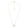 Merrit Classic Mother-of-Pearl guldfärgat rostfritt stål hänge halsband Merrit Classic Mother-of-Pearl guldfärgat rostfritt stål hänge halsband