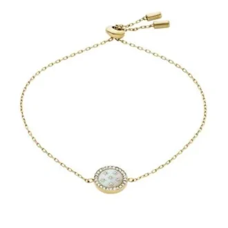 Merrit Classic Mother-of-Pearl guldtonat armband i rostfritt stål