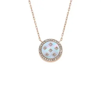 Merrit Classic Pärlemor Rose Gold-Tone Rostfritt stål Hänge Halsband