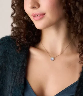 Merrit Classic Pärlemor Rose Gold-Tone Rostfritt stål Hänge Halsband