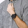 Nate Chronograph svart läderklocka Nate Chronograph svart läderklocka