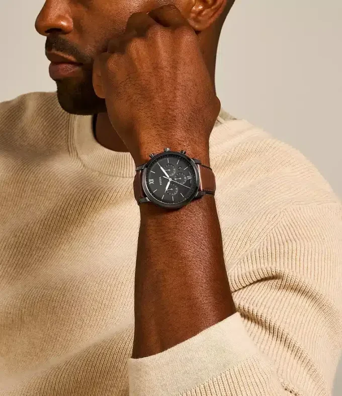 Neutra Chronograph Amber Leather Watch Neutra Chronograph Amber Leather Watch