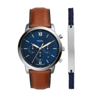 Neutra Chronograph Luggage läderklocka och armbandsset