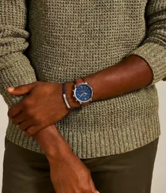 Neutra Chronograph Luggage läderklocka och armbandsset