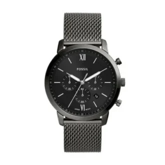 Neutra Chronograph Smoke rostfritt stål meshklocka
