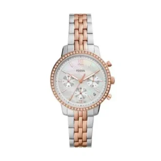Neutra Chronograph tvåfärgad rostfri stålklocka