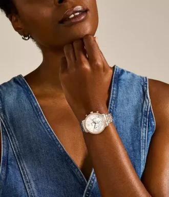 Neutra Chronograph tvåfärgad rostfri stålklocka