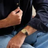 Nick Jonas x Fossil Machine Luxe trevisare svart krokodilläderklocka Nick Jonas x Fossil Machine Luxe trevisare svart krokodilläderklocka