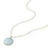Pisces Sutton Zodiac guldfärgat rostfritt stål halsband med grönt pärlemorhänge Pisces Sutton Zodiac guldfärgat rostfritt stål halsband med grönt pärlemorhänge