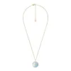 Pisces Sutton Zodiac guldfärgat rostfritt stål halsband med grönt pärlemorhänge Pisces Sutton Zodiac guldfärgat rostfritt stål halsband med grönt pärlemorhänge