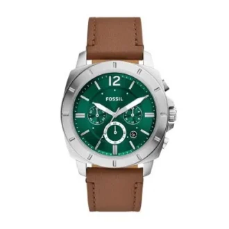 Privateer Chronograph brun läderklocka