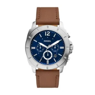 Privateer Chronograph brun läderklocka