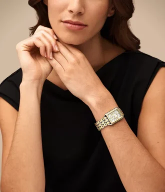 Raquel trevisare datum tvåfärgad rostfri stålklocka Raquel trevisare datum tvåfärgad rostfri stålklocka
