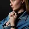 Raquel trevisare med datum, grön Croco LiteHide™ läderklocka Raquel trevisare med datum, grön Croco LiteHide™ läderklocka