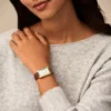 Raquel trevisare med datum, medelbrunt läderarmband Raquel trevisare med datum, medelbrunt läderarmband