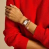 Raquel trevisare med datum, mellangebrunt läderarmband och armbandsset Raquel trevisare med datum, mellangebrunt läderarmband och armbandsset