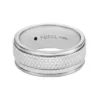 Ring i rostfritt stål med maskinbearbetad räfflad textur Ring i rostfritt stål med maskinbearbetad räfflad textur