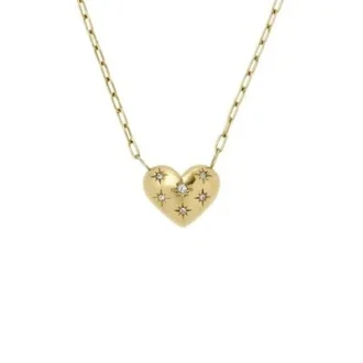 Sadie All My Love guldfärgat halsband med hjärtformad hänge i rostfritt stål