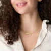 Sadie guldfärgat ID-halsband i rostfritt stål Sadie guldfärgat ID-halsband i rostfritt stål