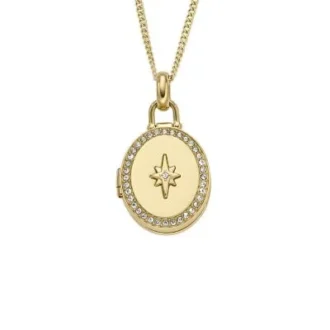Sadie Locket Collection Guldfärgat hänge i rostfritt stål