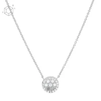 Sterling silverhalsband med pärlemor
