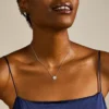 Sterling silverhalsband med pärlemor Sterling silverhalsband med pärlemor