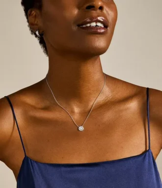 Sterling silverhalsband med pärlemor