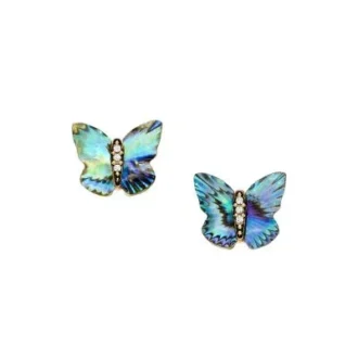 Sutton Butterfly Wings Multicolor Abalone Stud Earrings